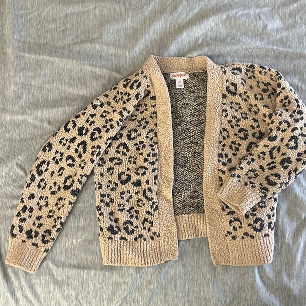 Cat & Jack Leopard Print Cardigan - 5T